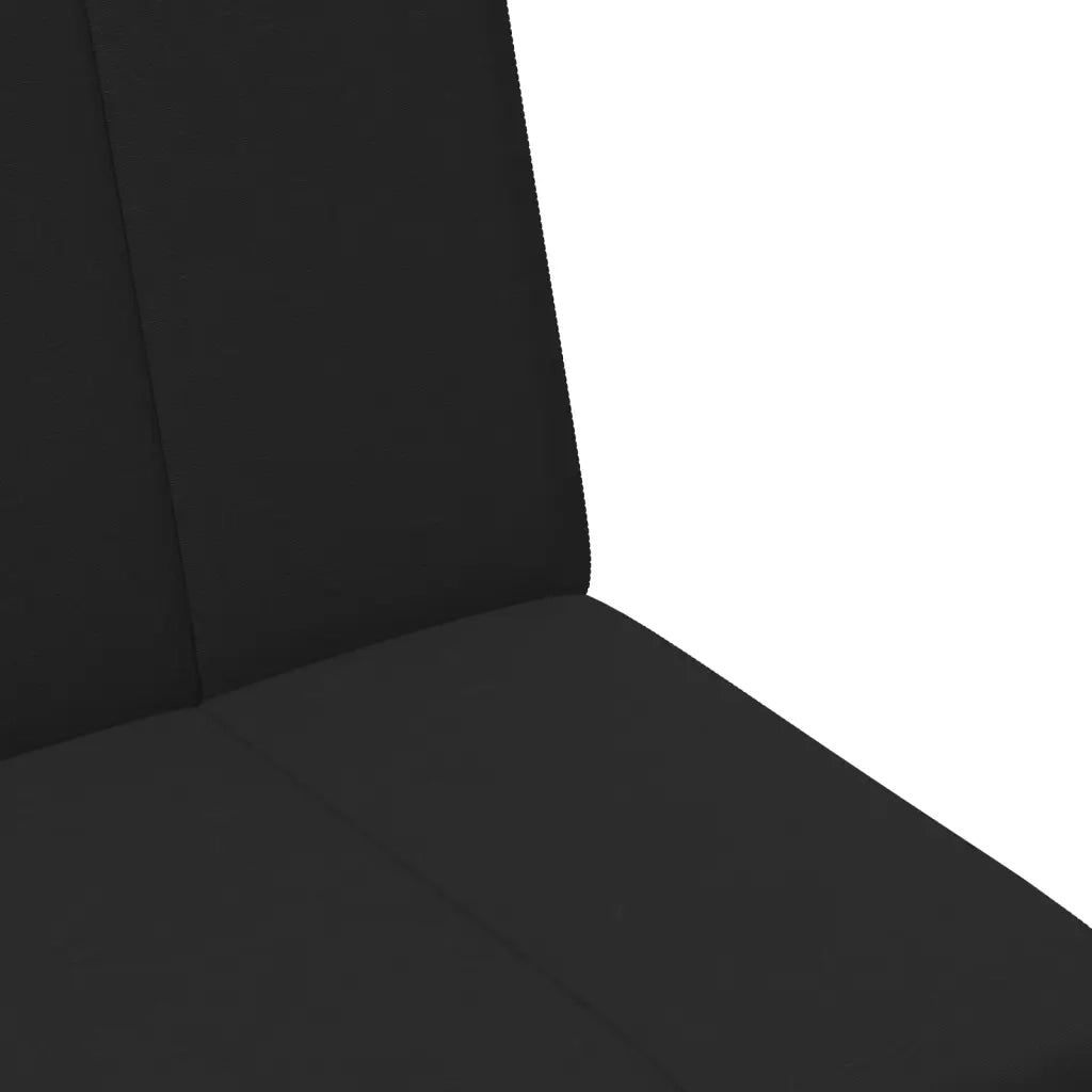 Divano Letto a 2 Posti con Poggiapiedi-Sofa Letto 2 Posti-Daybed Nero in Tessuto 646453