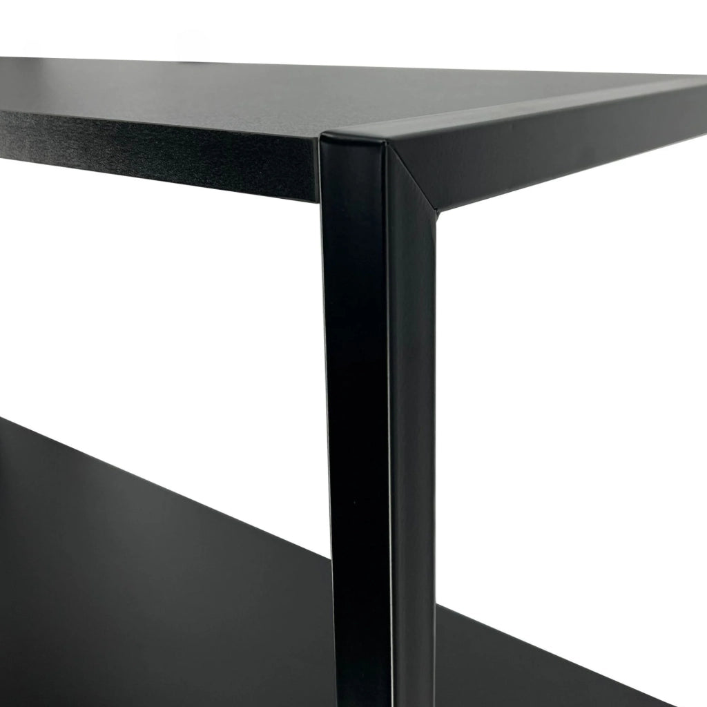 Scaffale stilo loft con ripiani in legno Nera 60 cm 60x32x192 cm