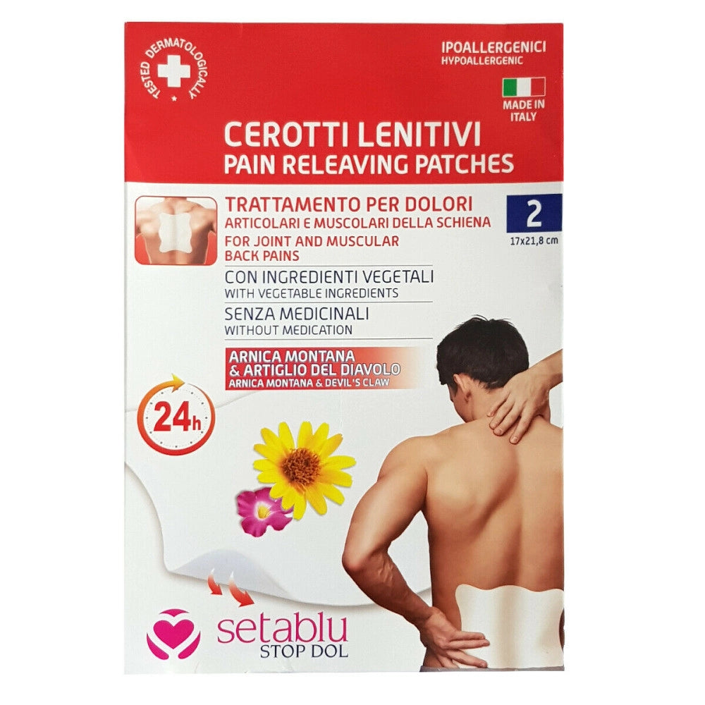 Trade Shop - Cerotti Lenitivi Trattamento Dolori Arnica Salice Artigli Del Diavolo 17x21.8cm -