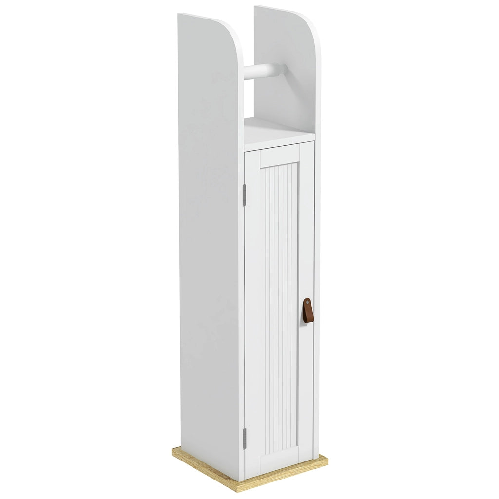 Colonna Bagno Armadio con Ante e Ripiani ¨C zephmum ¨C Bianco 20x20x80 cm