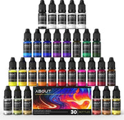 Inchiostro alcoolico, 30 colori, vernice epoxy concentrata, pigmento di vernice, fai da te, per artigianato, pittura, gioielleria, 10 ml al pezzo