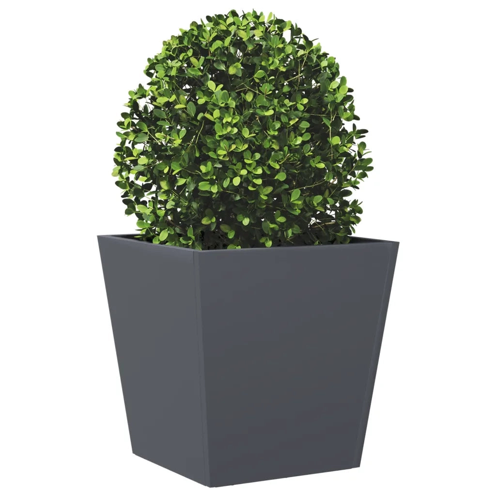 Fioriere da Giardino 2 pz Antracite 40x40x40 cm in Acciaio 851057