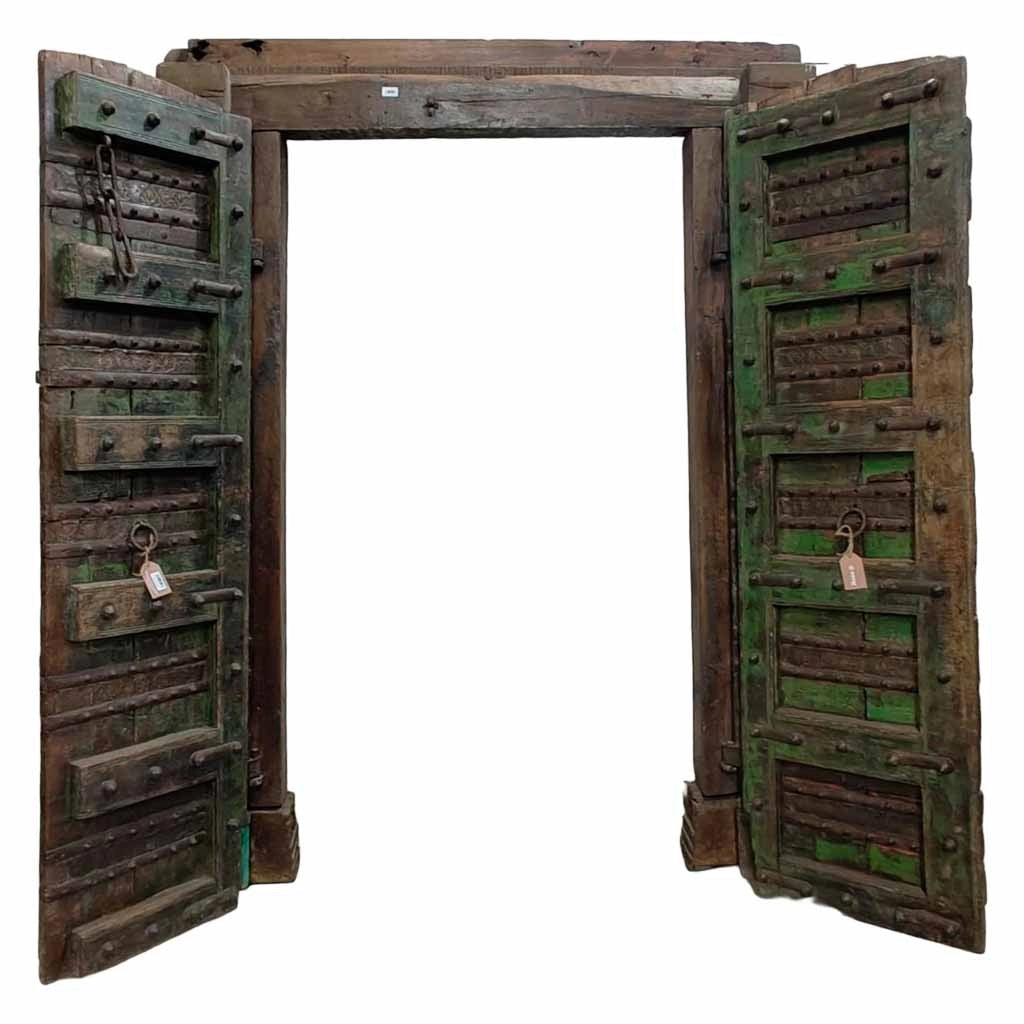 Porta in legno fatta a mano 162x33x211h cm