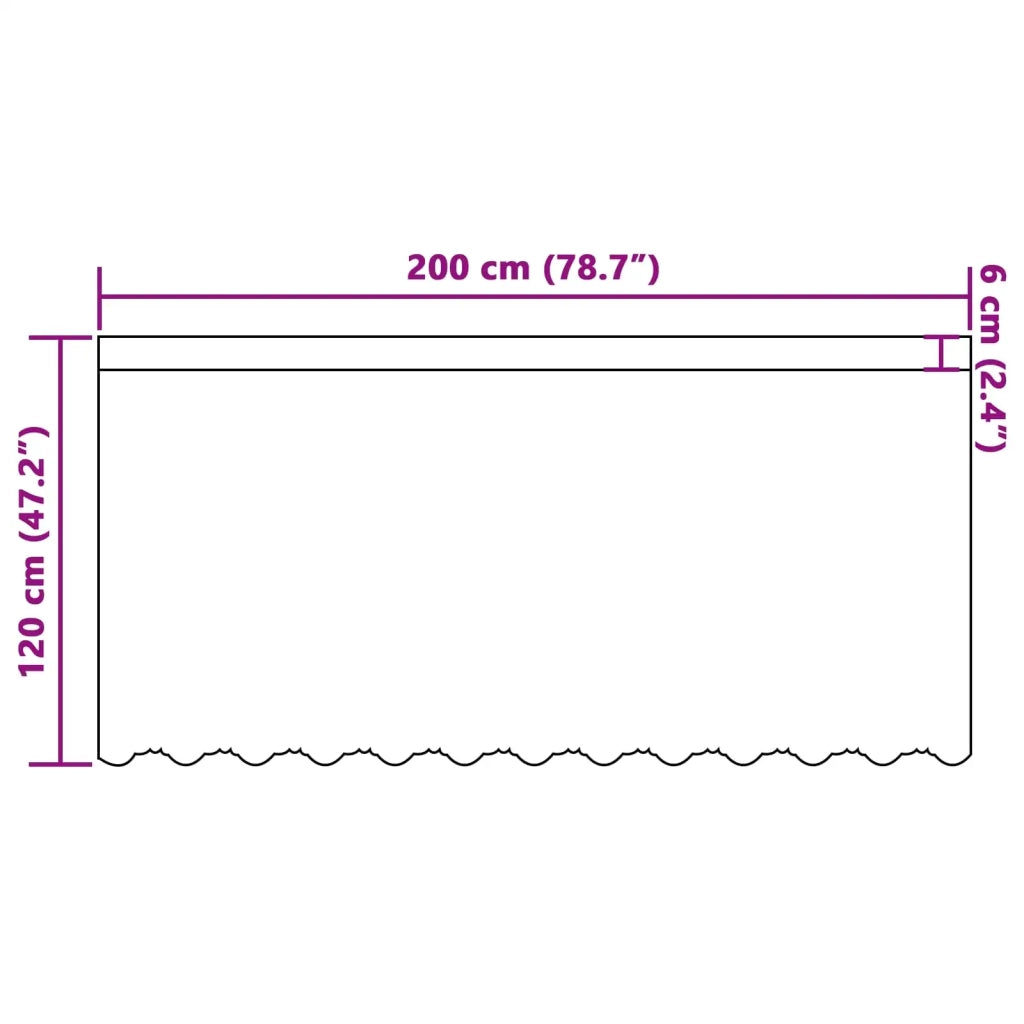 Tenda in Pizzo con tende Bianco 200 x 120 cm Poliestere 4107880