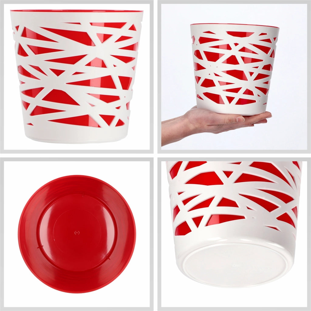 KADAX - Inserto in plastica per vaso di fiori e piante, 17 cm, rosso