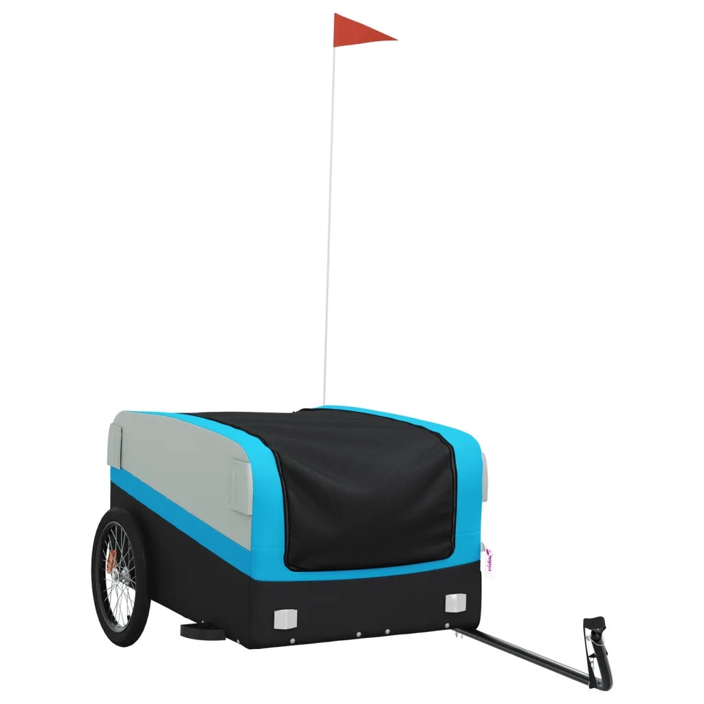 Rimorchio da Bici Nero e Blu 45 kg in Ferro CFW5671190