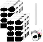 Etichette per cucina 184 pezzi - Resistenti all'acqua - Riciclabili - Adesivi - PVC - Inclusa penna bianca - Set di etichette