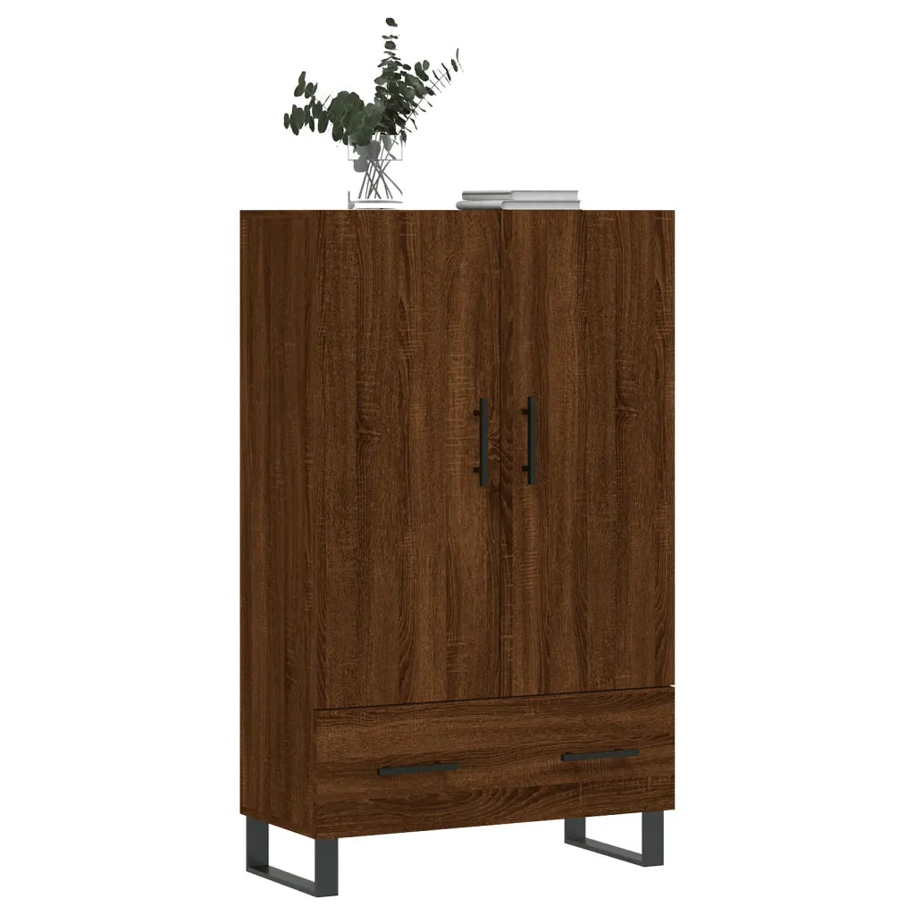 Credenza Rovere Marrone 69,5x31x115 cm in Legno Multistrato 828267