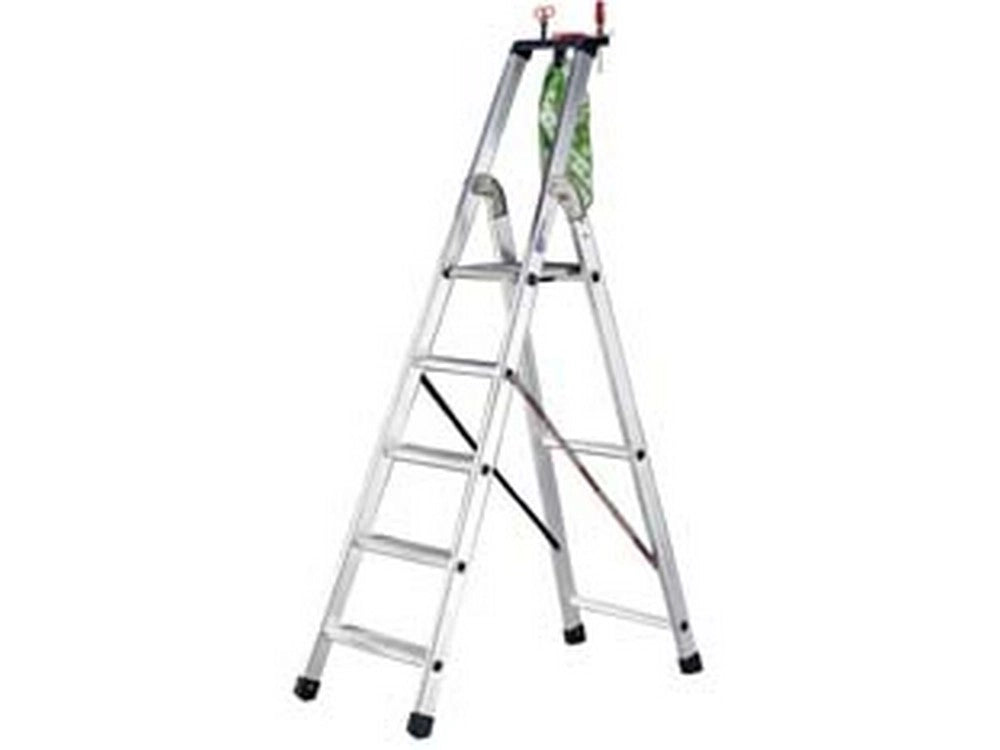 1pz scala alluminio quadra en131 6 gradini cm53x11,5x196h 136h pedana kg7,5 cod:ferx.fer378116