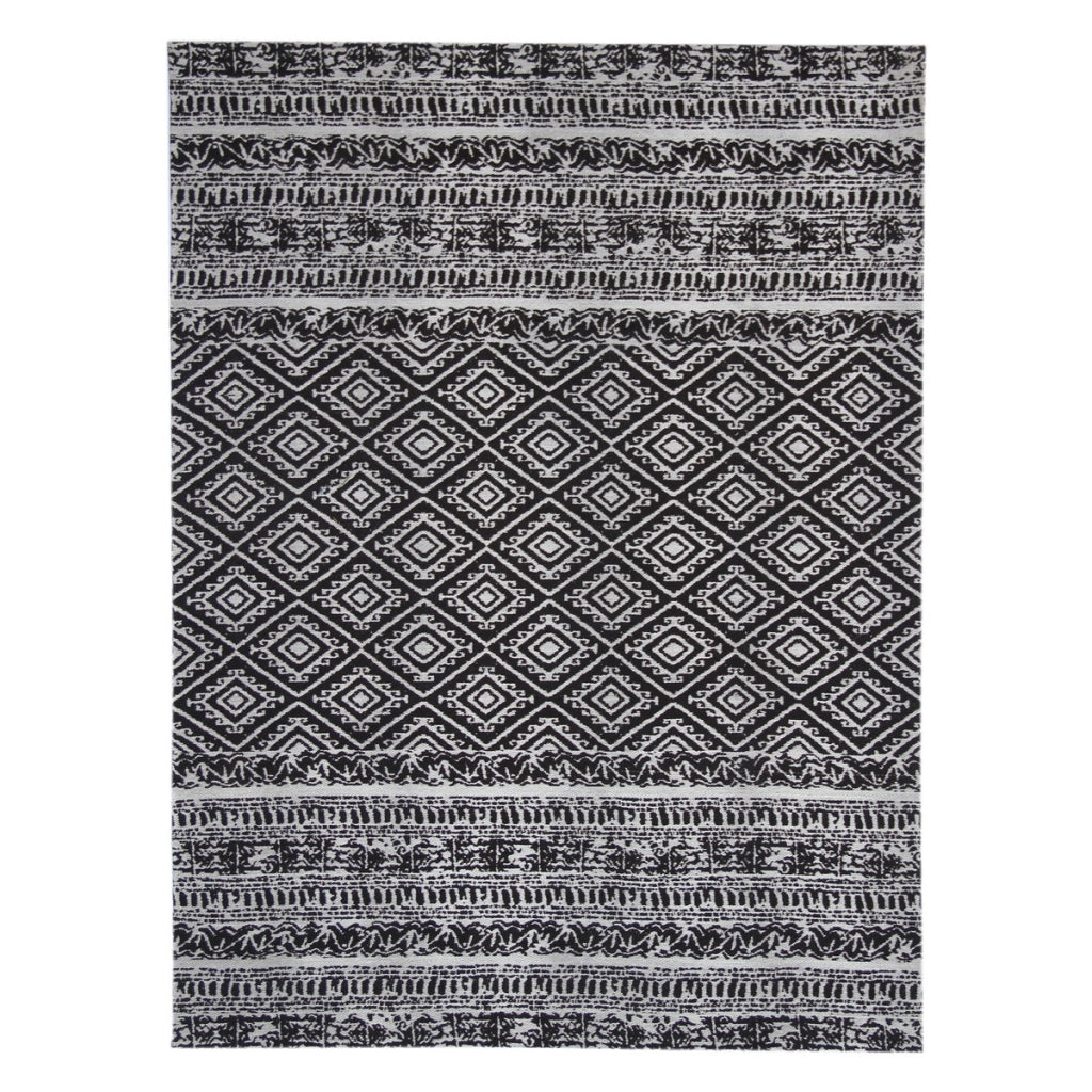 Tappeto Sunny 110 Vintage per Interni ed Esterni Nero 80x150
