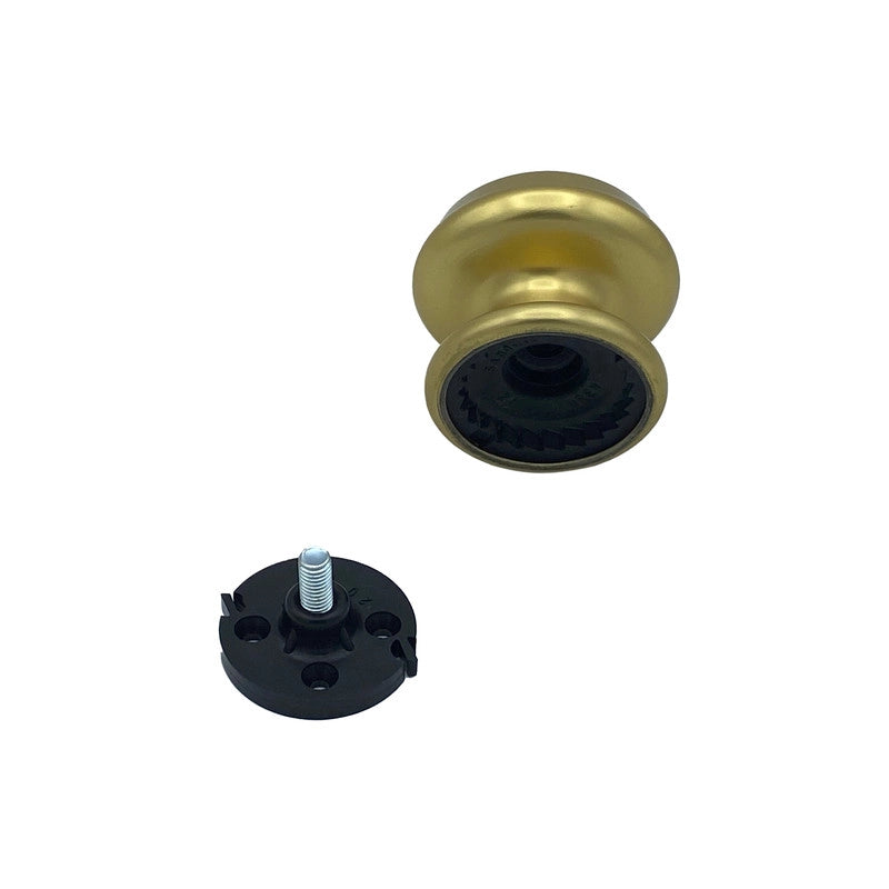 Pomolo fisso per porta SAGUATTI 166/70BB in alluminio oro lucido