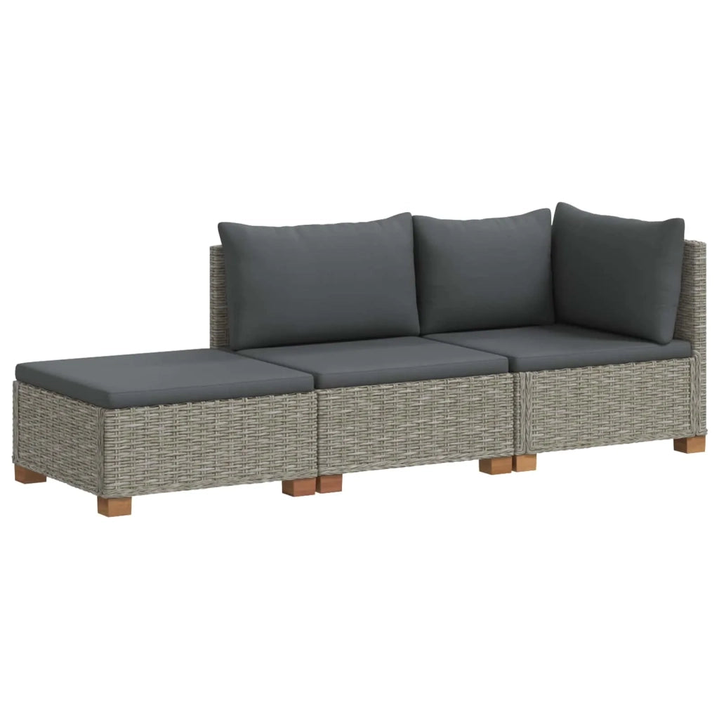 3 pz Set Lounge in Rattan con Cuscini GENDT Rattan naturale 3429877