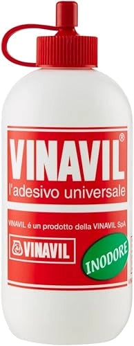 Colla Vinilica Universale Vinavil 250 ml Trasparente dopo l?Essiccazione Senza Solventi per Legno Carta Tela e Hobbistica