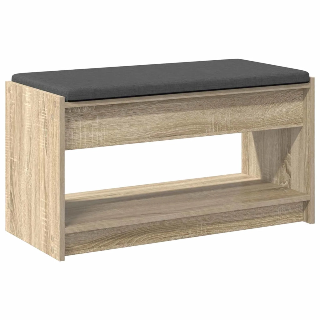 Panca per ingresso con cuscino Rovere Sonoma 83 x 38 x 45 cm 891578