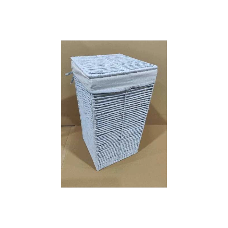 Cestone paper hilary bianco quadro pieghevole cm 31x31h60