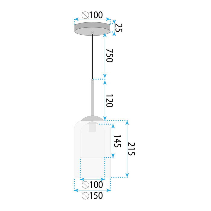 Lampada A Sospensione APP1704-1PC Amber