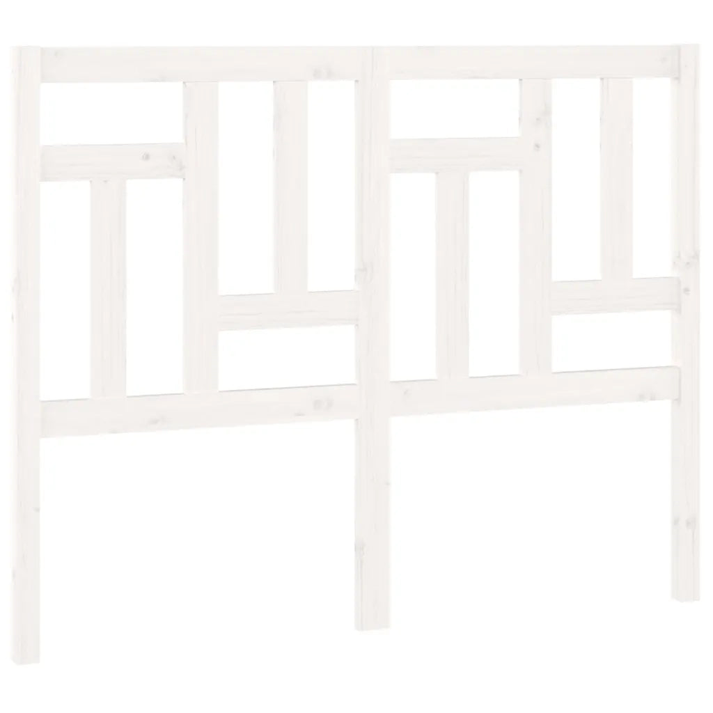 Testiera per Letto-Testata-Testiera Decorativa Bianca 145,5x4x100 cm Legno Massello di Pino 250285