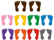 10 paia di adesivi per impronta dei piedi per bambini, adesivi PVC autoadesivi, adesivi per pavimento multicolore per bambini, bagni, vasche da bagno e superfici liscie