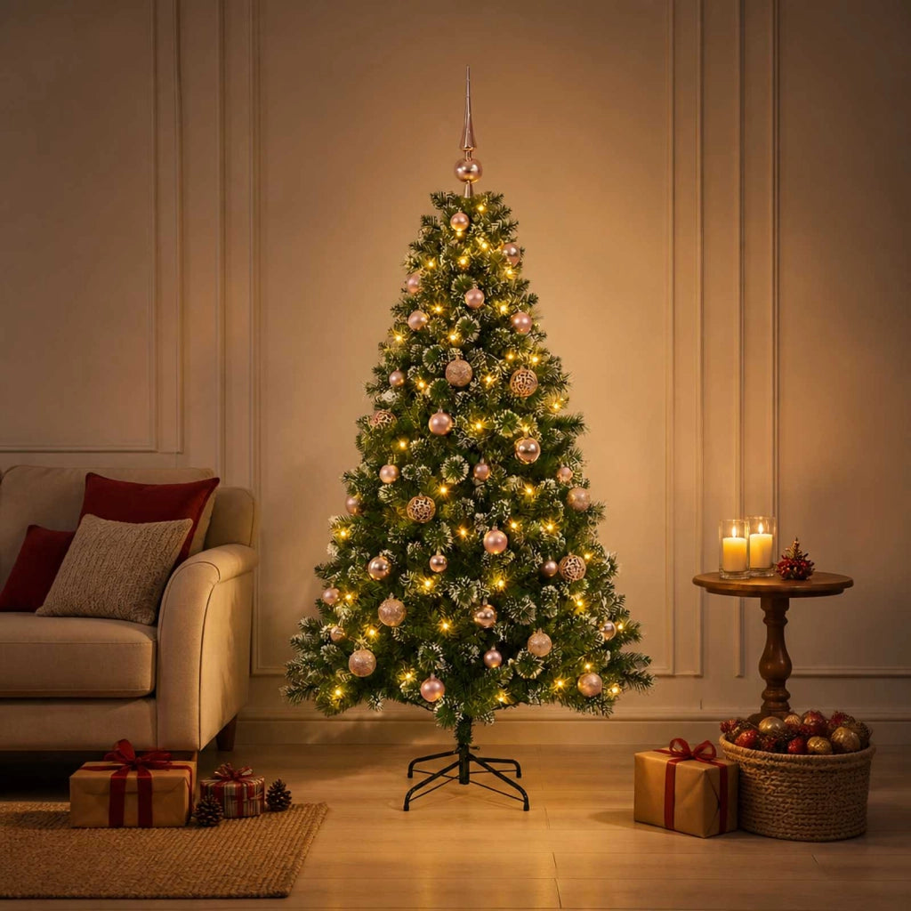 Albero di Natale Artificiale con Palline 150 cm 150 LED 3461256