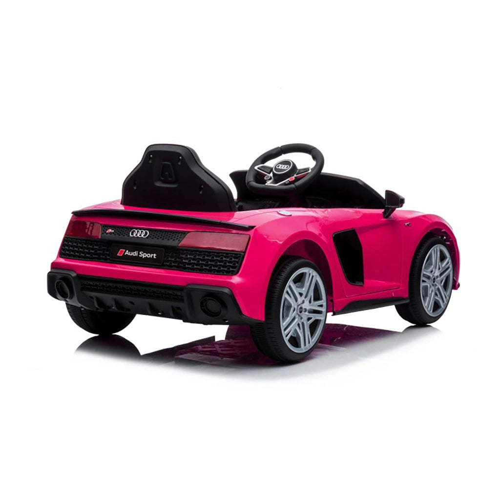 Macchina Elettrica per Bambini 12V Licenza Ufficiale Audi R8 New Spyder con Telecomando e Sedile in pelle Rosa