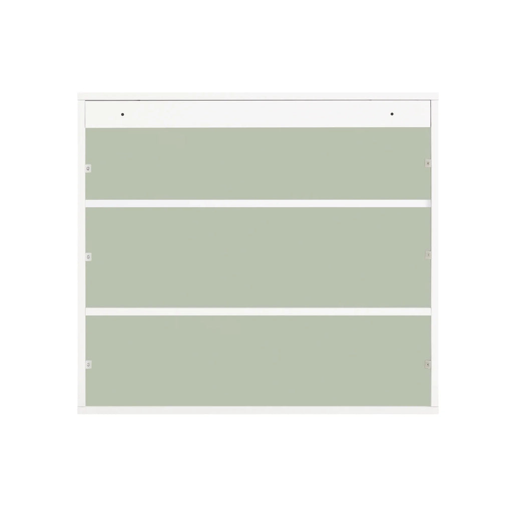 Mobiletto Bagno Da Parete Pensile Bagno Pensile Cucina Con 3 Ripiani E 2 Ante Verde 60x15x54cm BZR140-GR