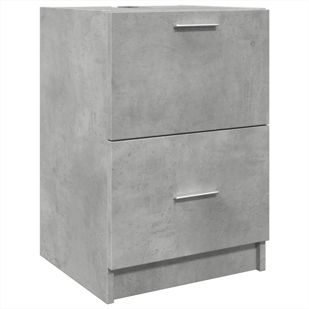 Mobile bagno moderno 40 x 37 x 59 cm legno composito grigio cemento 02_0049530