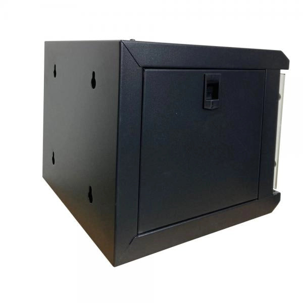 Armadio Rack 10'' a Muro 6 Unità Pannelli Asportabili Nero