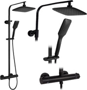Bidet elettrico regolabile in acciaio inox nero, altezza 120cm