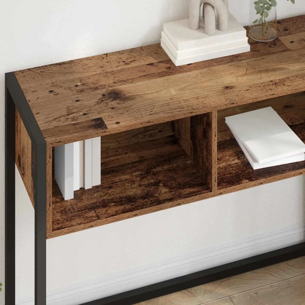 Tavolino | Tavolo laterale Legno vecchio 100 x 36 x 75 cm Legno multistrato