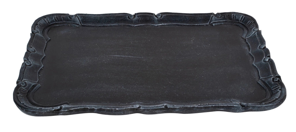 Biscottini Vassoio in legno finitura nera Made in Italy