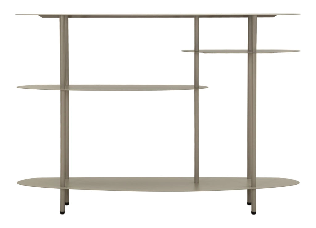 Console Saturno Plus Tortora 118x34x82 cm in Metallo Grigio tortora