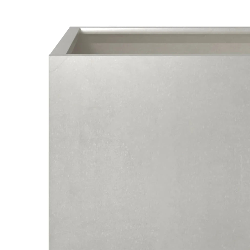 Fioriera rialzata per piante fiori terrazza giardino 40 x 40 x 40 cm acciaio inox argento 02_0037545