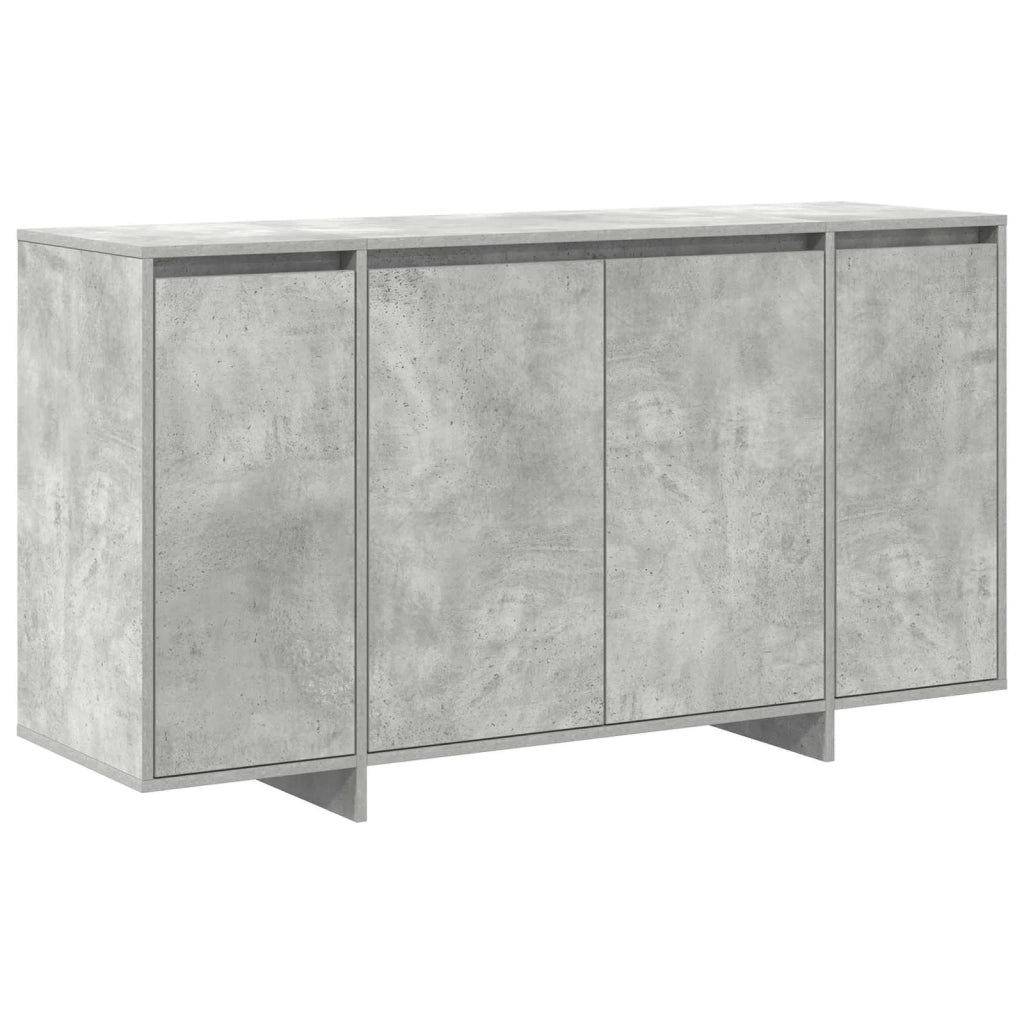 Credenza | Madia | Buffet da pranzo | Armadio da pranzo Grigio cemento 135 x 41 x 75 cm Legno multistrato