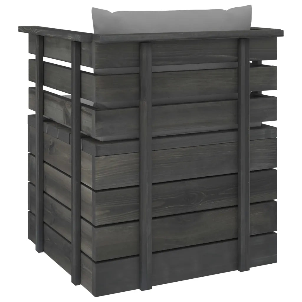 Poltrona da Giardino con Cuscini in Legno di Pino cod mxl 74520