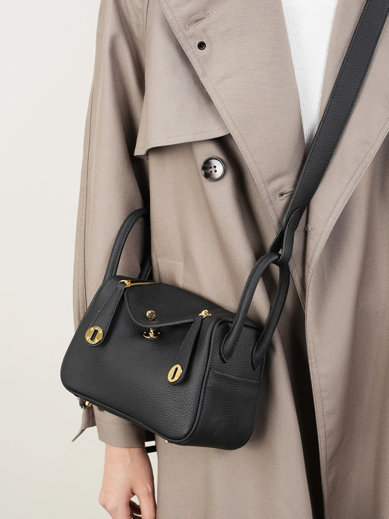 Borsa a tracolla da donna in vera pelle Lindy Small Bag nera