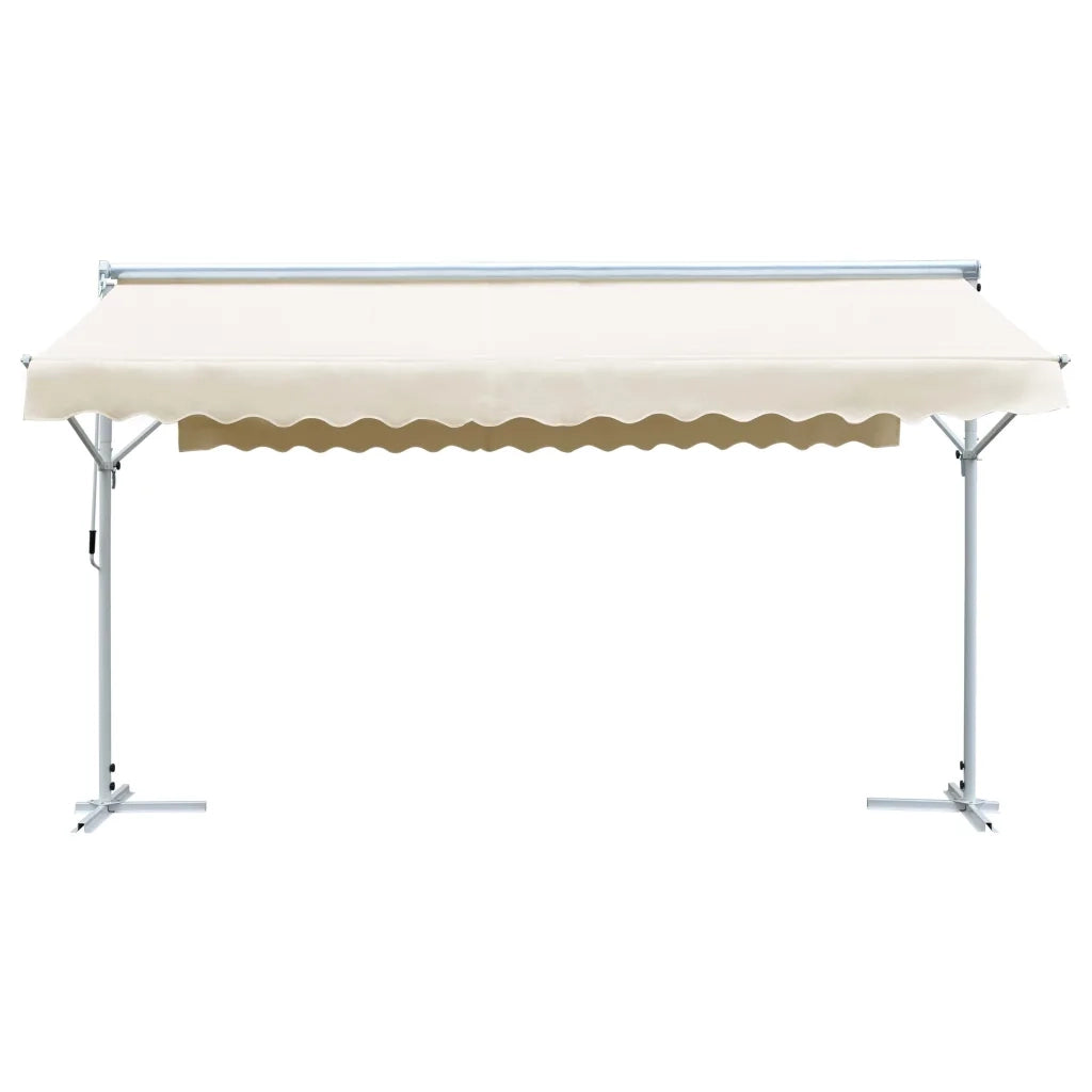 Tenda Parasole con Piedistallo 500x300 cm Crema 145883