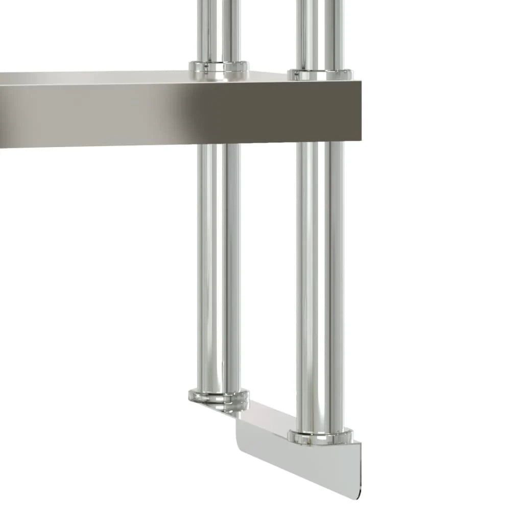 Tavolo da lavoro professionale da cucina con ripiano 110 x 55 x 150 cm acciaio inox 02_0045420