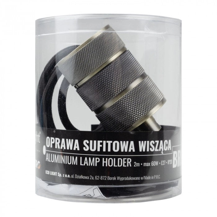 Lampada sospesa industriale tuba 1xE27 bruna Ecolight