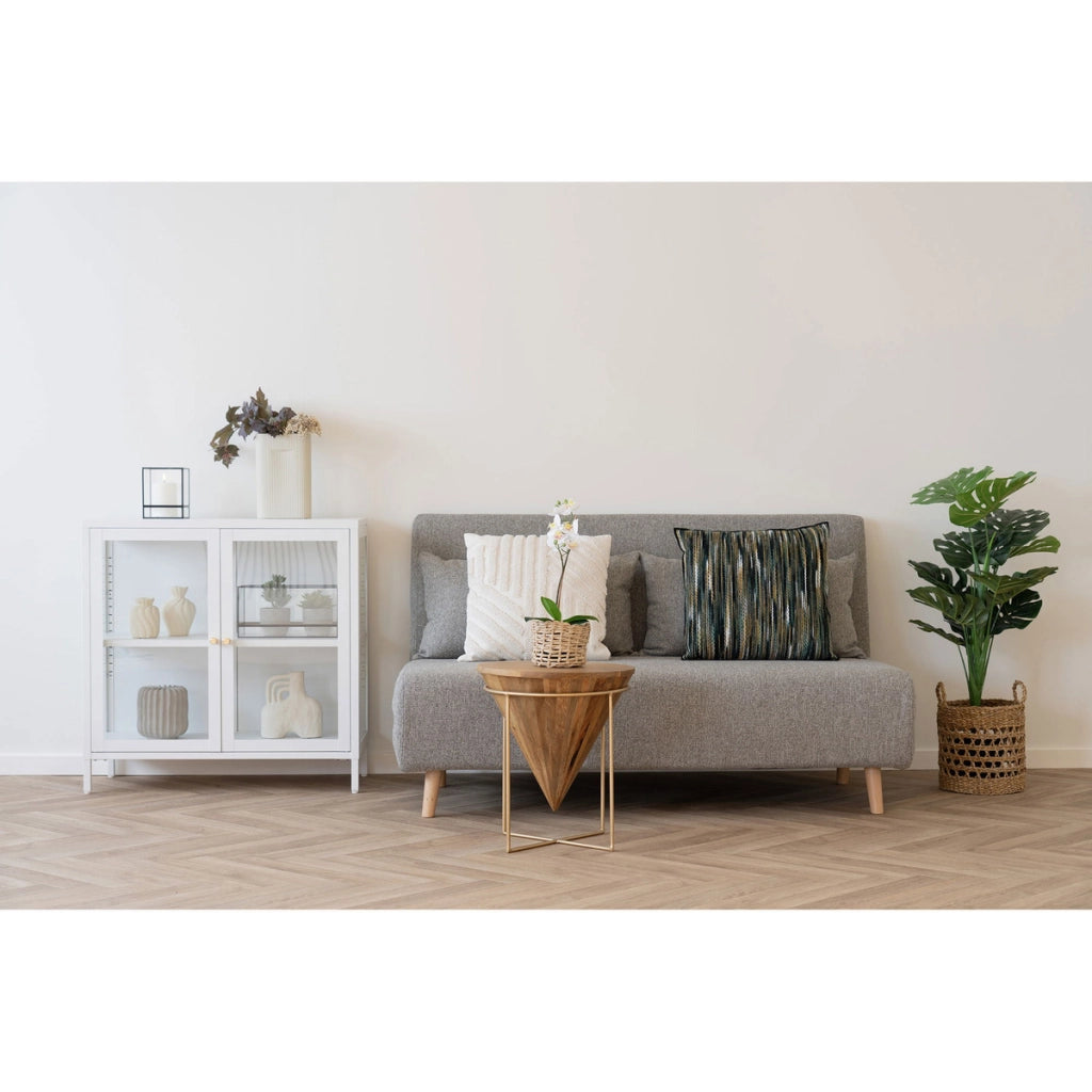 Vetrinetta Dalby, Bianco, Metallo, 35x80x80 cm