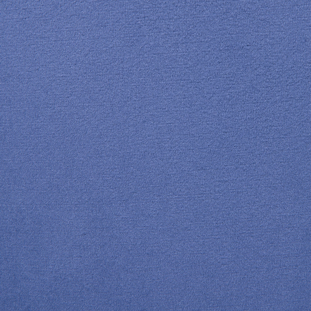 Poggiapiedi rotondo in velluto blu con pouf da toeletta Glam Sgabello con dorato