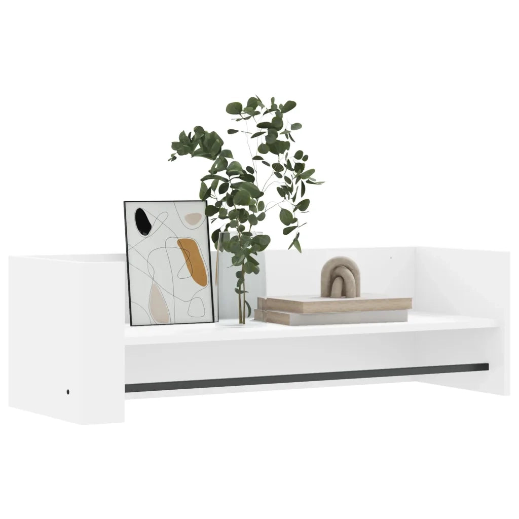 Scaffale a Parete Bianco 100x35x30,5 cm in Legno Multistrato 848458