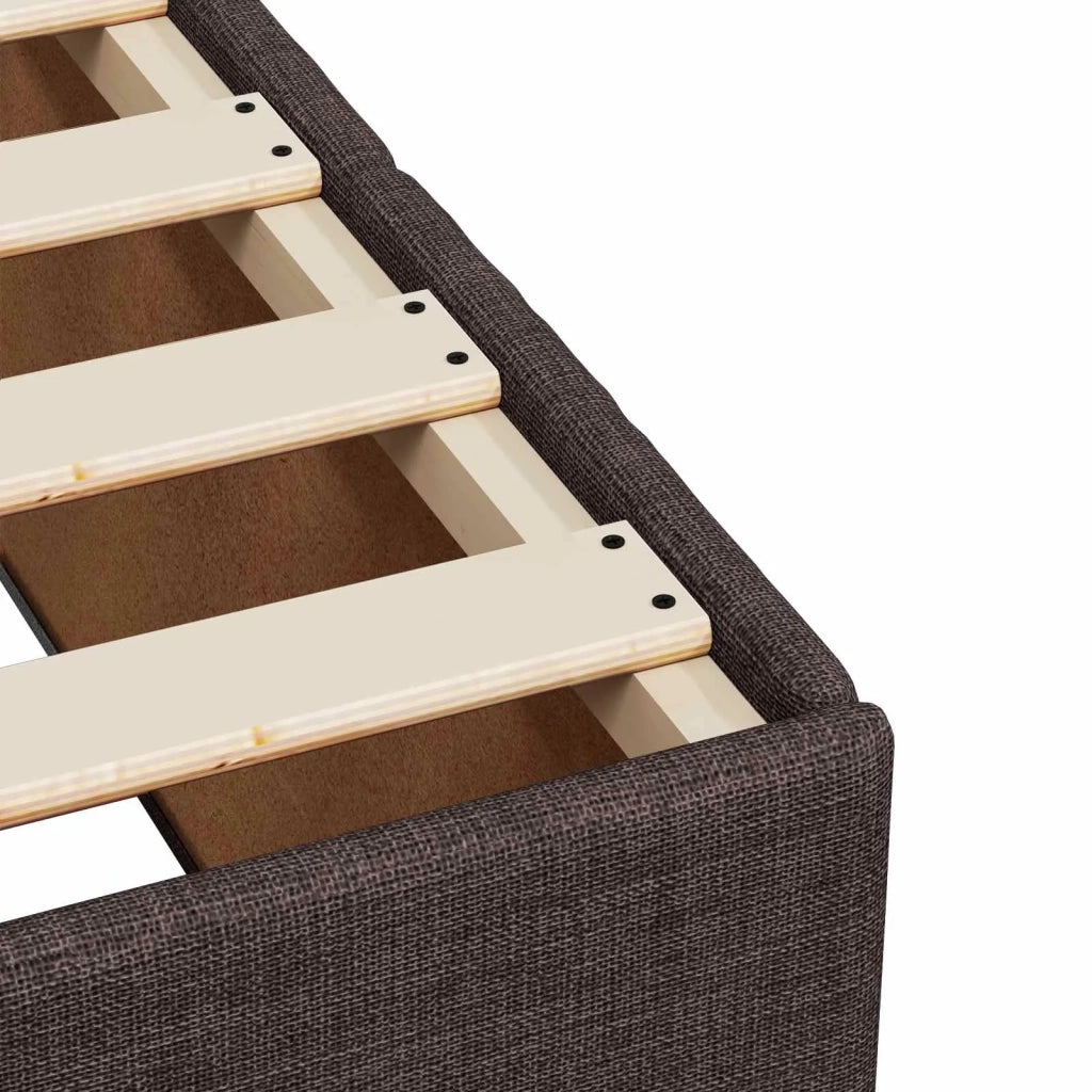 Letto box spring con materasso Marrone Scuro 180 x 200 cm 3451272