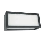Applique Esterno Moderna Dakota Alluminio Nero Bianco 1 Luce E27 Ip44