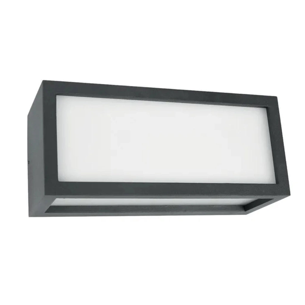 Applique Esterno Moderna Dakota Alluminio Nero Bianco 1 Luce E27 Ip44