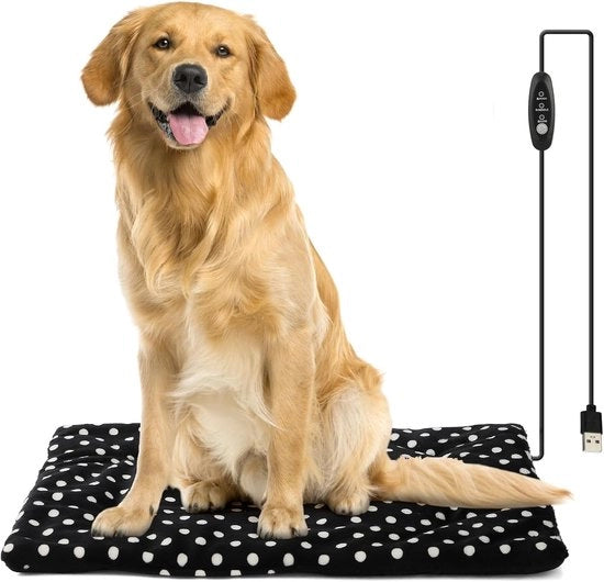 Cuscino di riscaldamento per cani e gatti con 3 livelli di temperatura - Ideale per l'uso all'aperto
