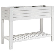 Fioriera rialzata per piante fiori patio giardino 110 x 45 x 79 cm polipropilene bianco 02_0039318