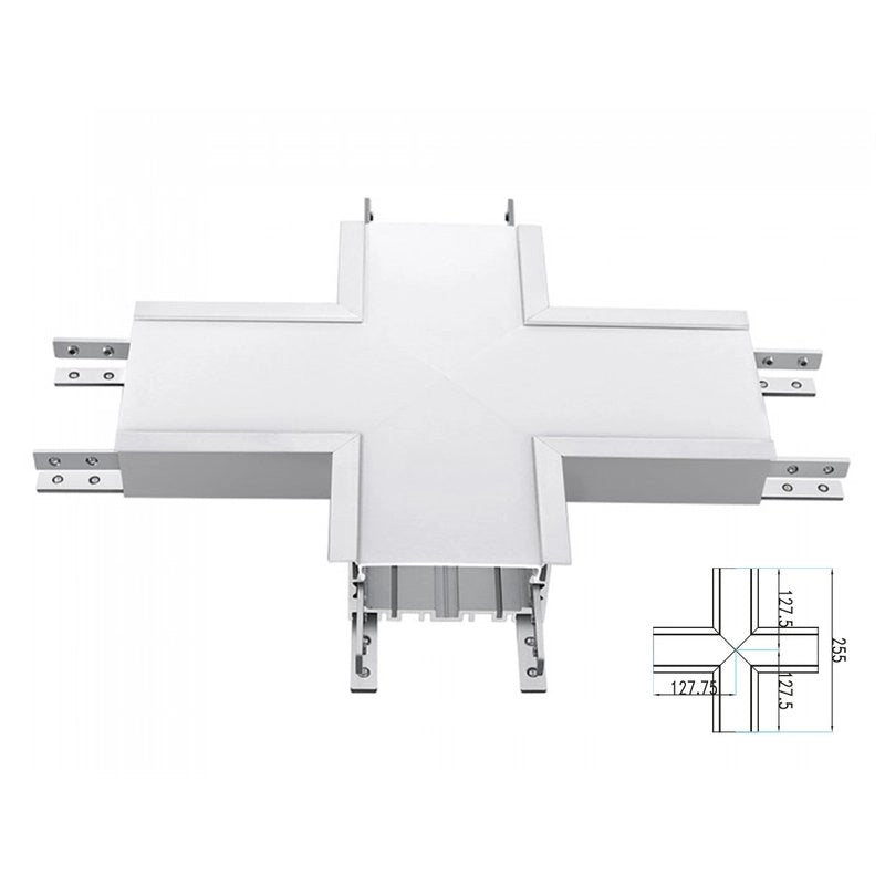Connettore Giunto Forma X Standard 16W Bianco 4000K Per Lampada Led Lineare Da Incasso FP0381 SKU-393