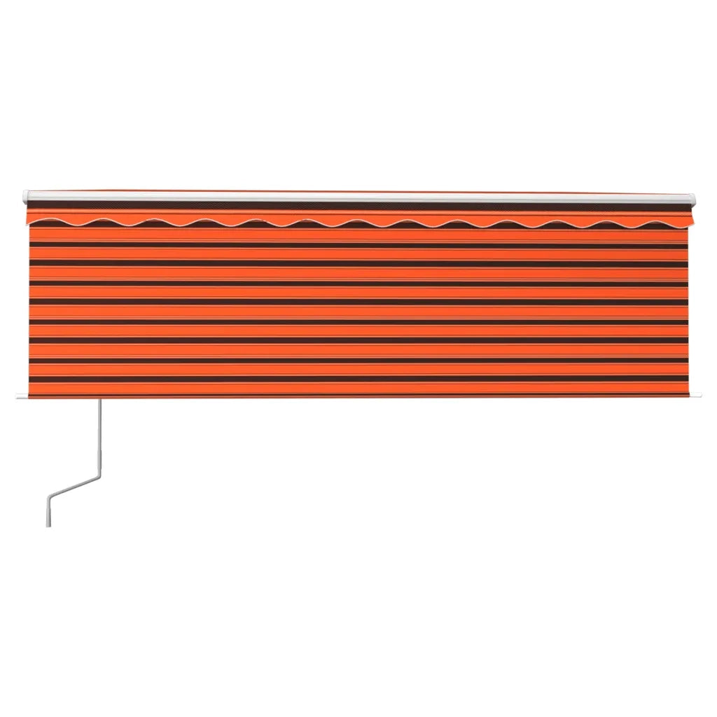 Tenda Automatica con Sensore Vento 4,5x3 m Arancione e Marrone