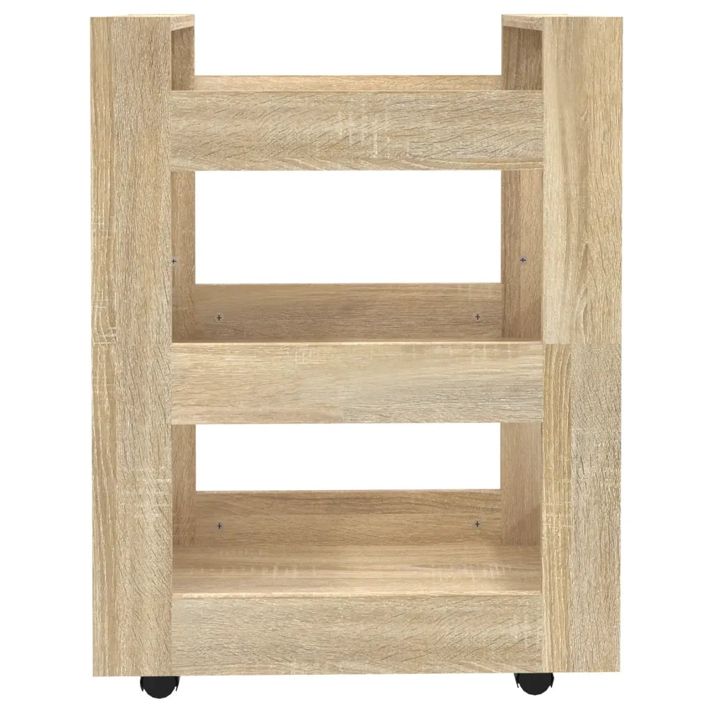 Carrello da Cucina rovere sonoma 60x45x80 cm Legno Multistrato 816819