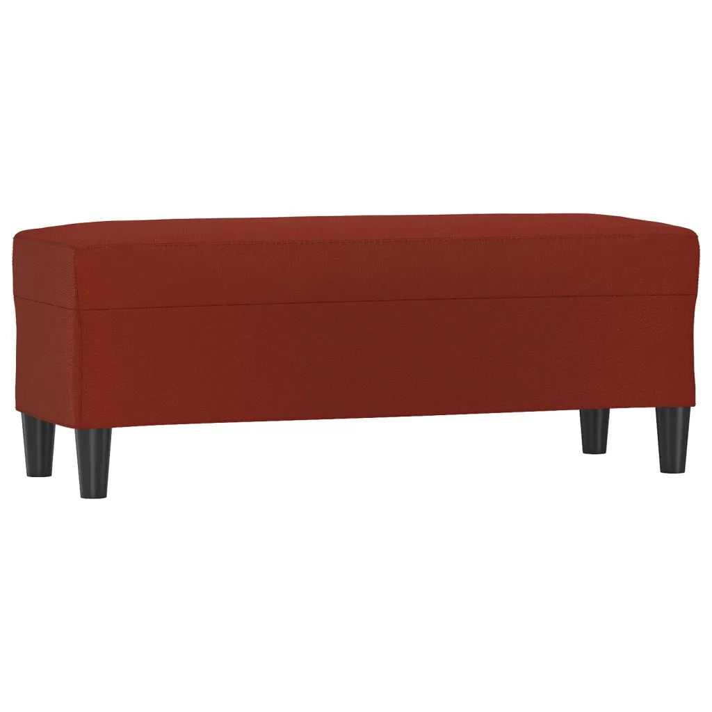 Panca Rosso Vino 100x35x41 cm in Similpelle 349419